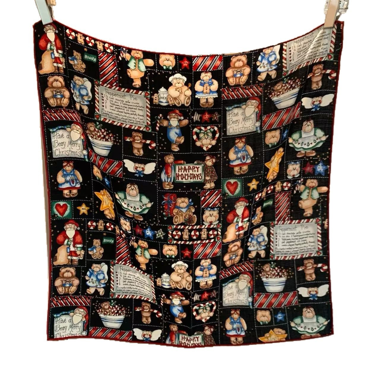 Silk wool teddy bear scarf, women's shawl