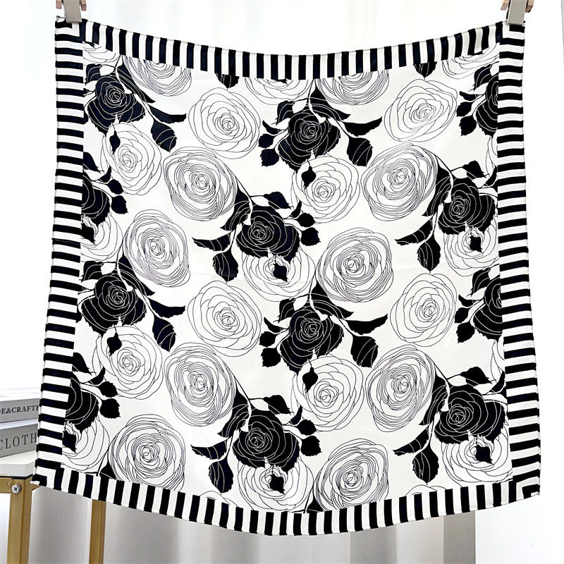 Jacquard twill double-sided silk scarf shawl