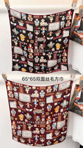 Silk wool teddy bear scarf, women's shawl
