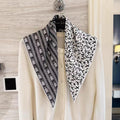 Double sided printed silk shawl