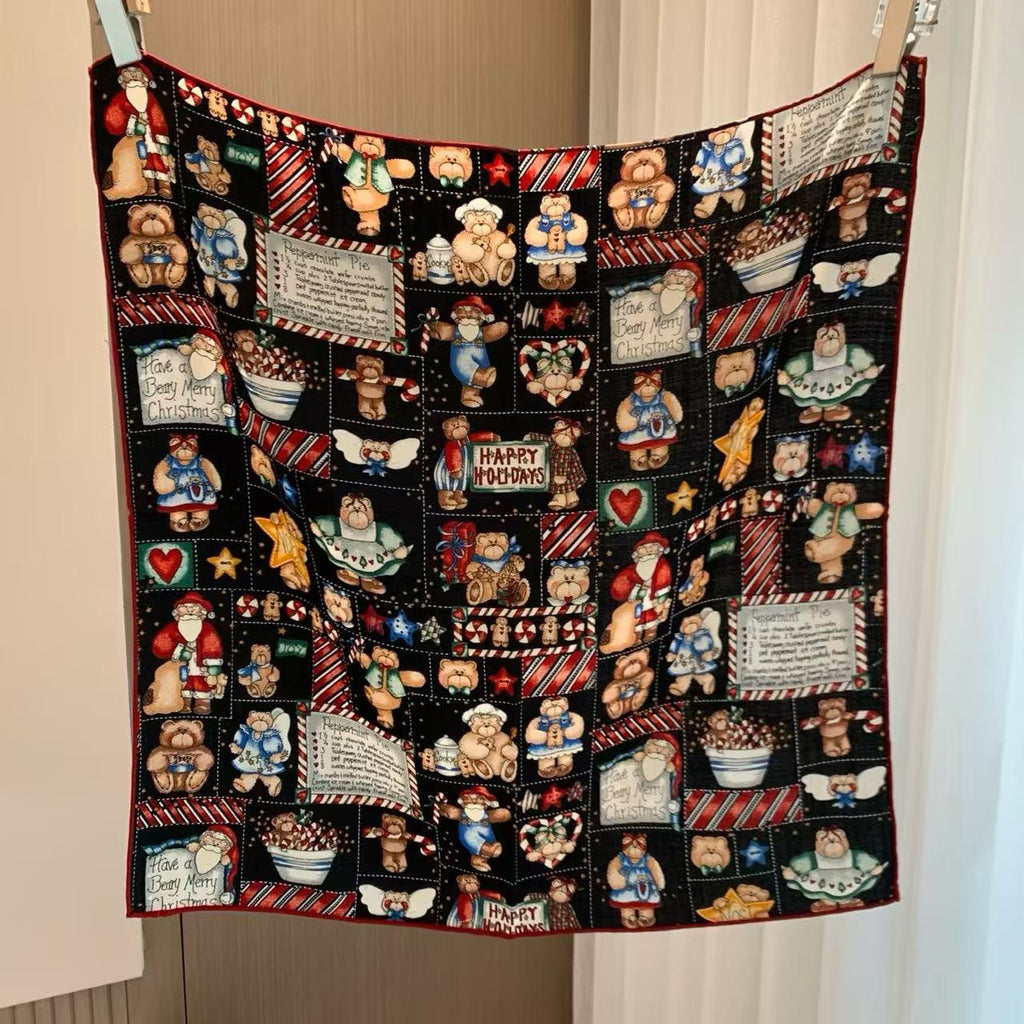 Silk wool teddy bear scarf, women's shawl